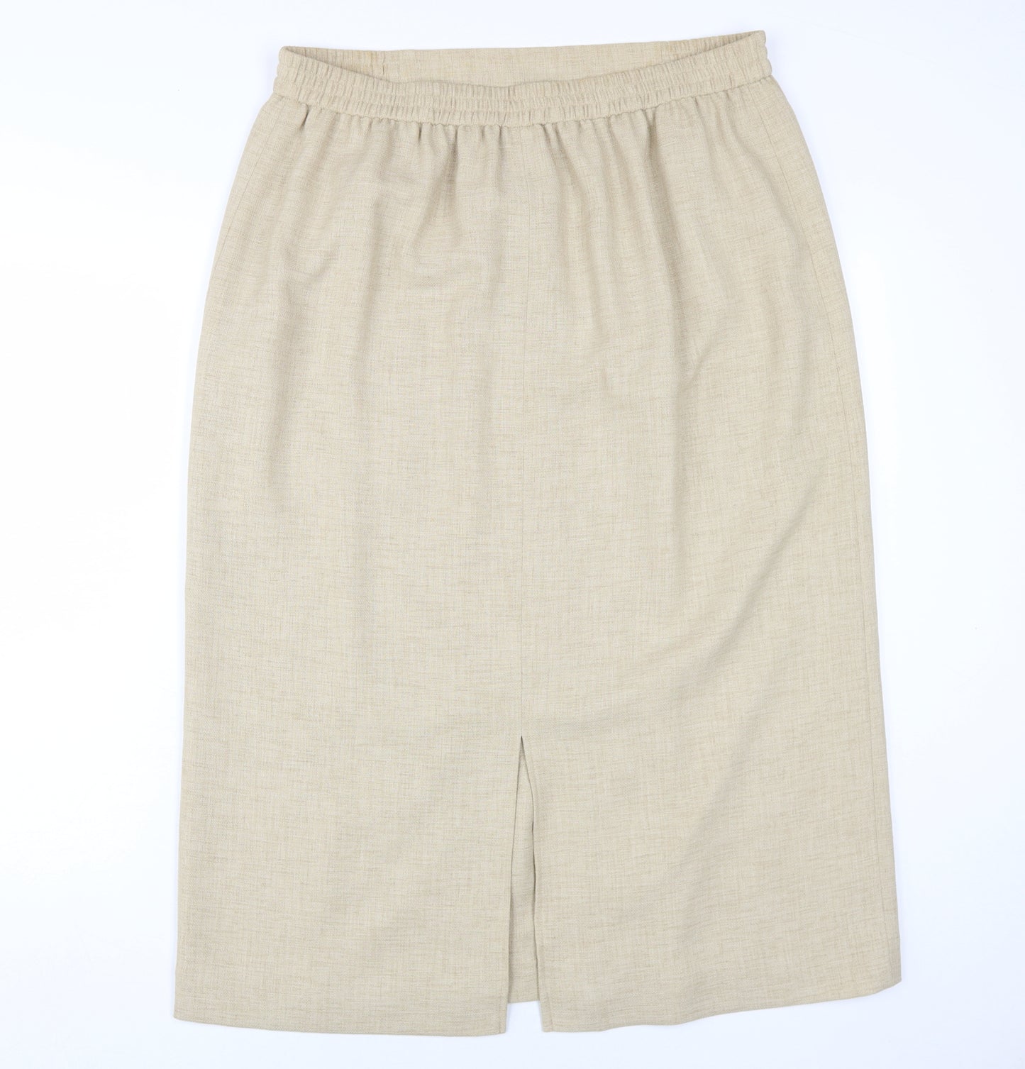 Viyella Women's Beige Knee Length Pencil Skirt Size 16