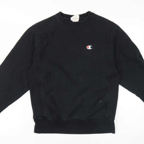 Champion Black Pullover Sweatshirt XS Unisex