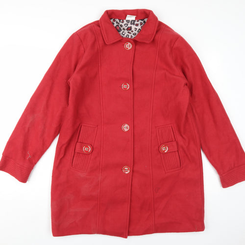 Anne De Lancay Women's Red Coat Size S