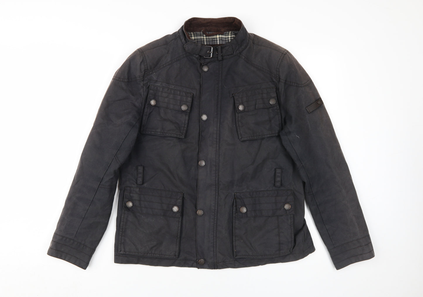 Ben Sherman Men's Black Military Cotton Jacket L