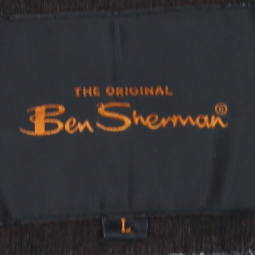 Ben Sherman Men's Black Military Cotton Jacket L