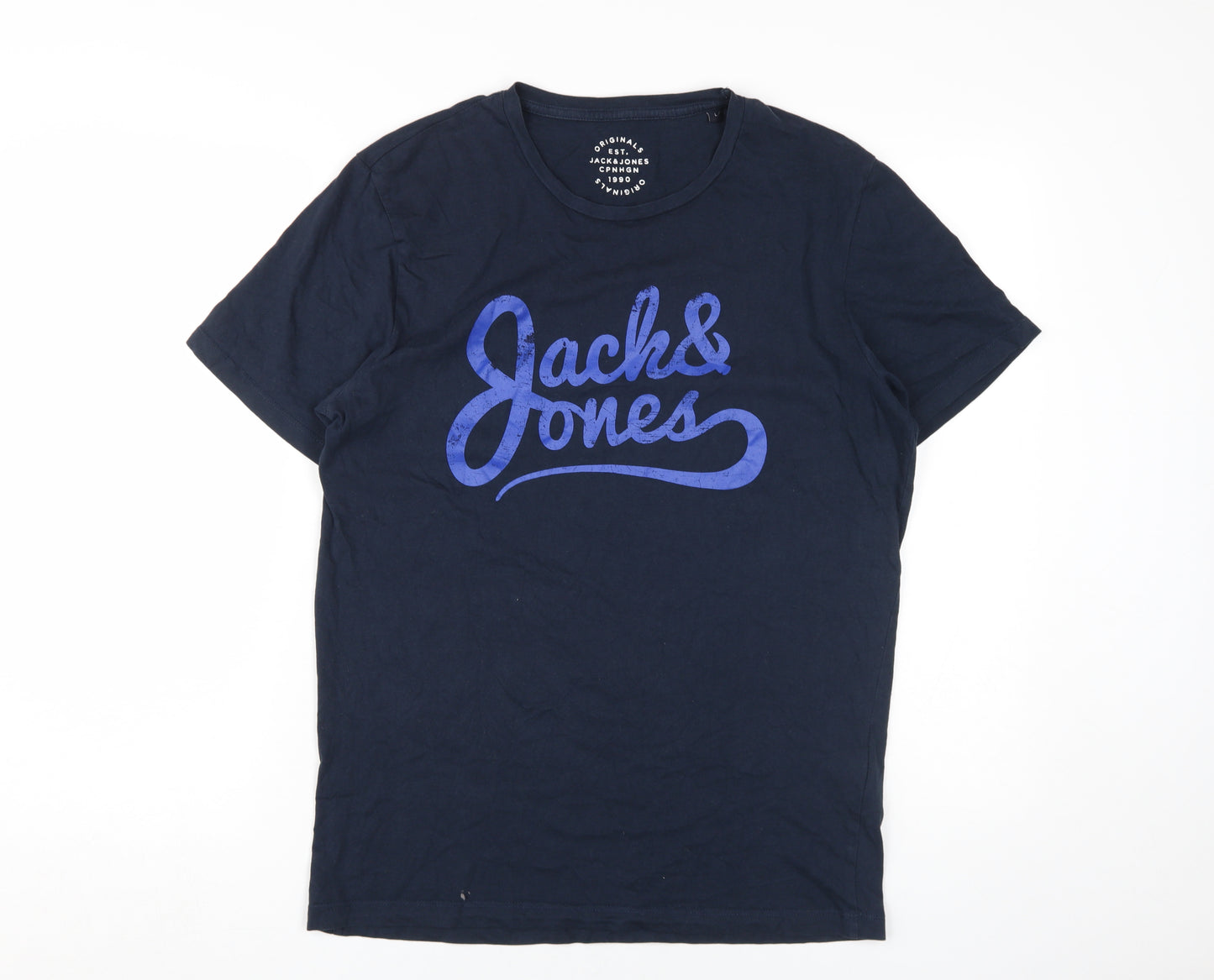 Jack & Jones Men's Blue L Graphic T-Shirt
