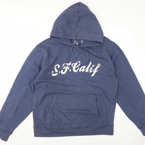 Ocean Drive Men's Blue Hoodie L Pullover with Logo