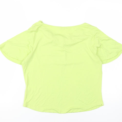 Precis Petite Women's Green Cowl Neck Top M