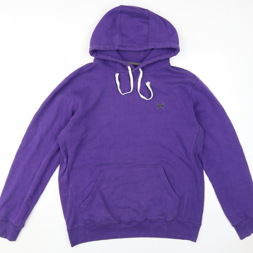 DC Men's Purple Pullover Hoodie Size L with Logo