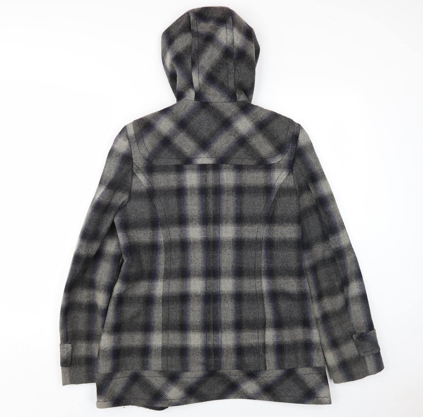 Dorothy Perkins Women's Grey Check Duffle Coat
