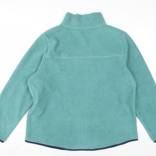 M&Co Women's Blue Fleece Jacket Size 14 - Casual Comfort