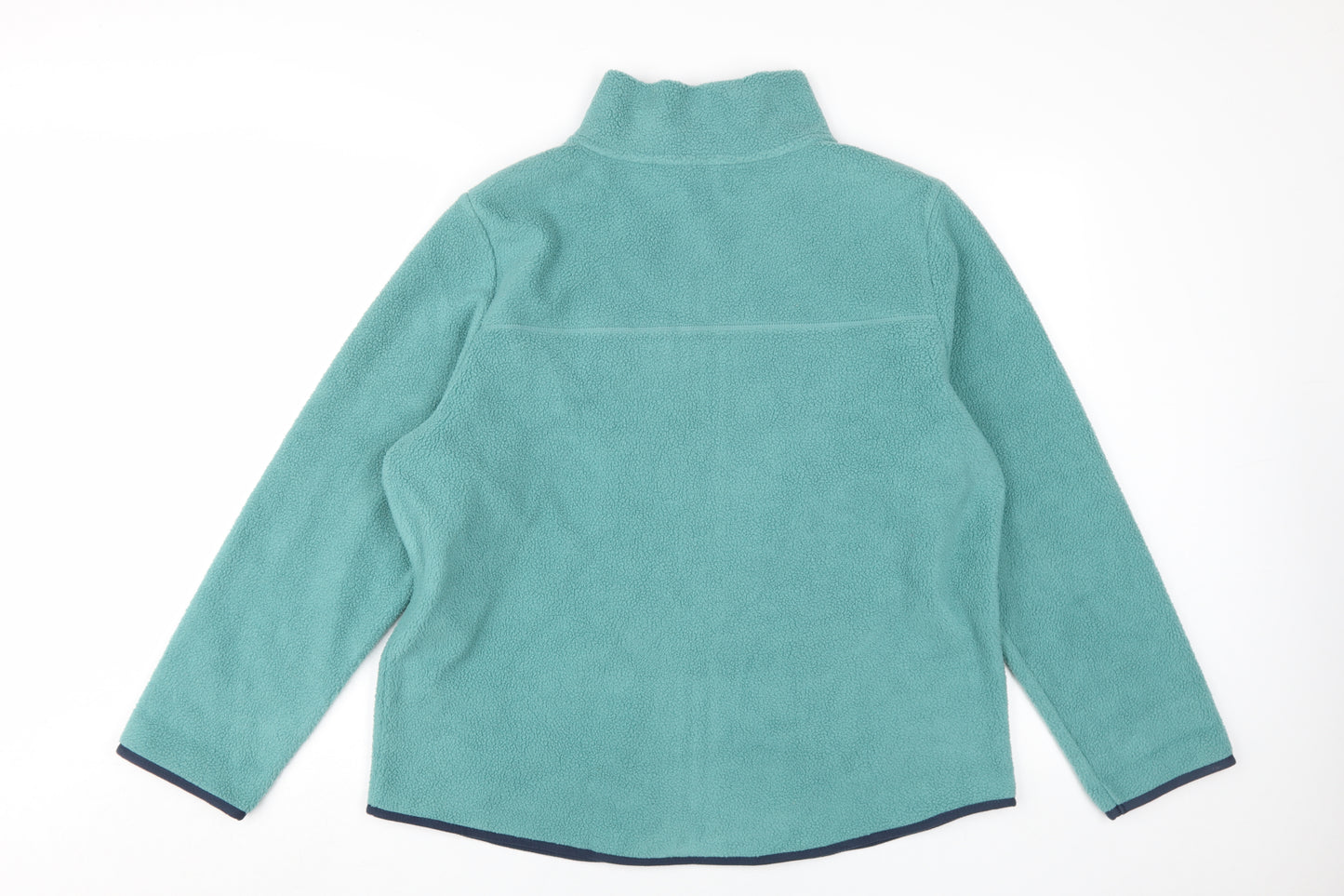 M&Co Women's Blue Fleece Jacket Size 14 - Casual Comfort
