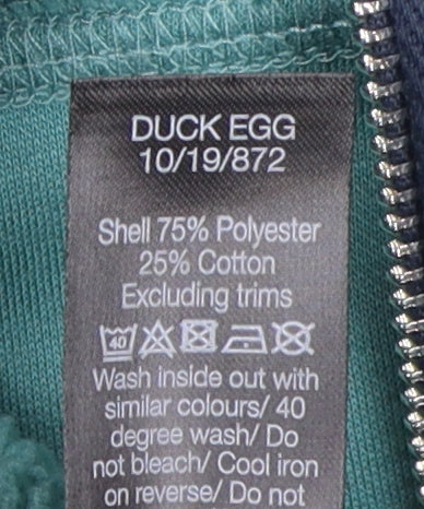 M&Co Women's Blue Fleece Jacket Size 14 - Casual Comfort