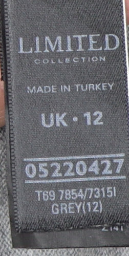Marks and Spencer Women's Grey Full Zip Hoodie, Size 12