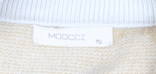 Modcci Women's Beige Animal Knit Pullover Jumper