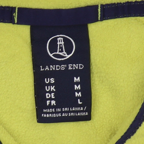 Lands' End Women's Green 1/2 Zip Fleece Pullover, Size M
