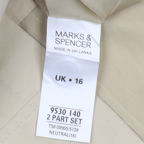 Marks and Spencer Women Beige Regular Jacket Size 16