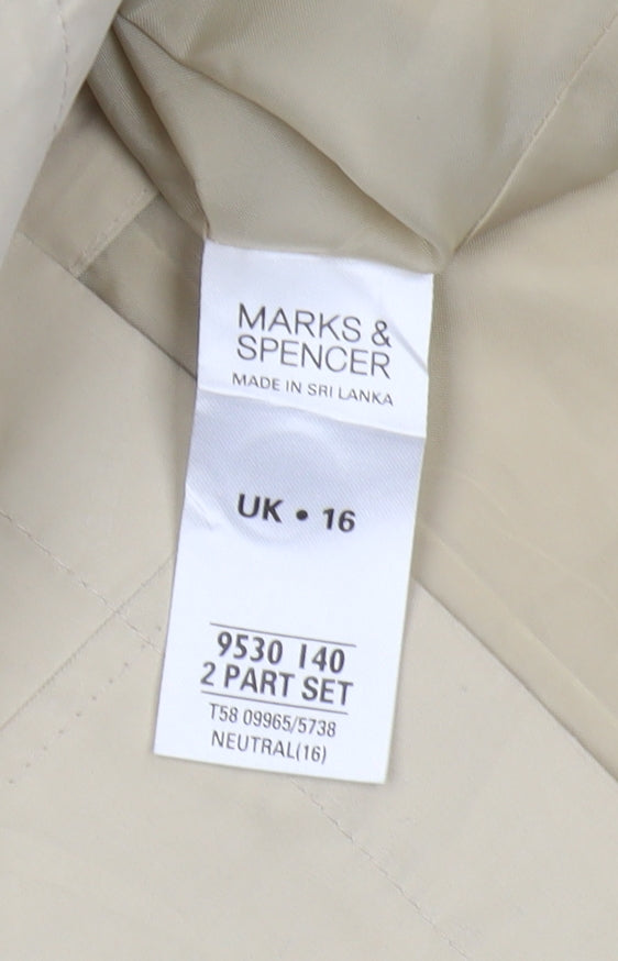 Marks and Spencer Women Beige Regular Jacket Size 16