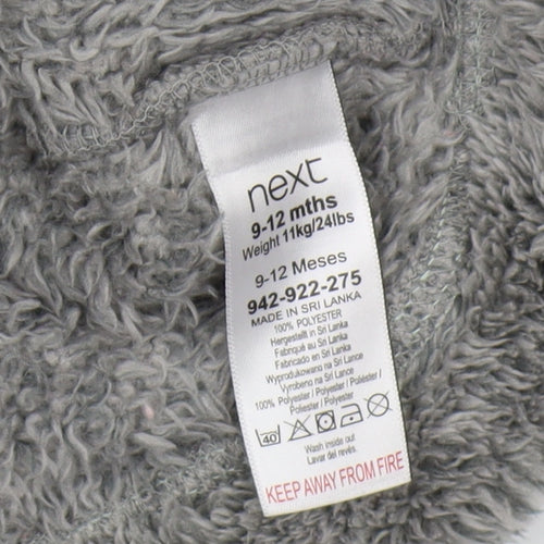 Next Grey Unisex Baby Jumper 9-12 Months Fleece Pullover