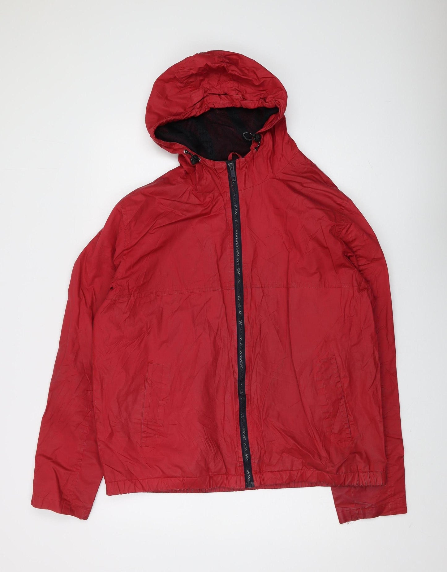 Burton Menswear Red Hooded Windbreaker Jacket L