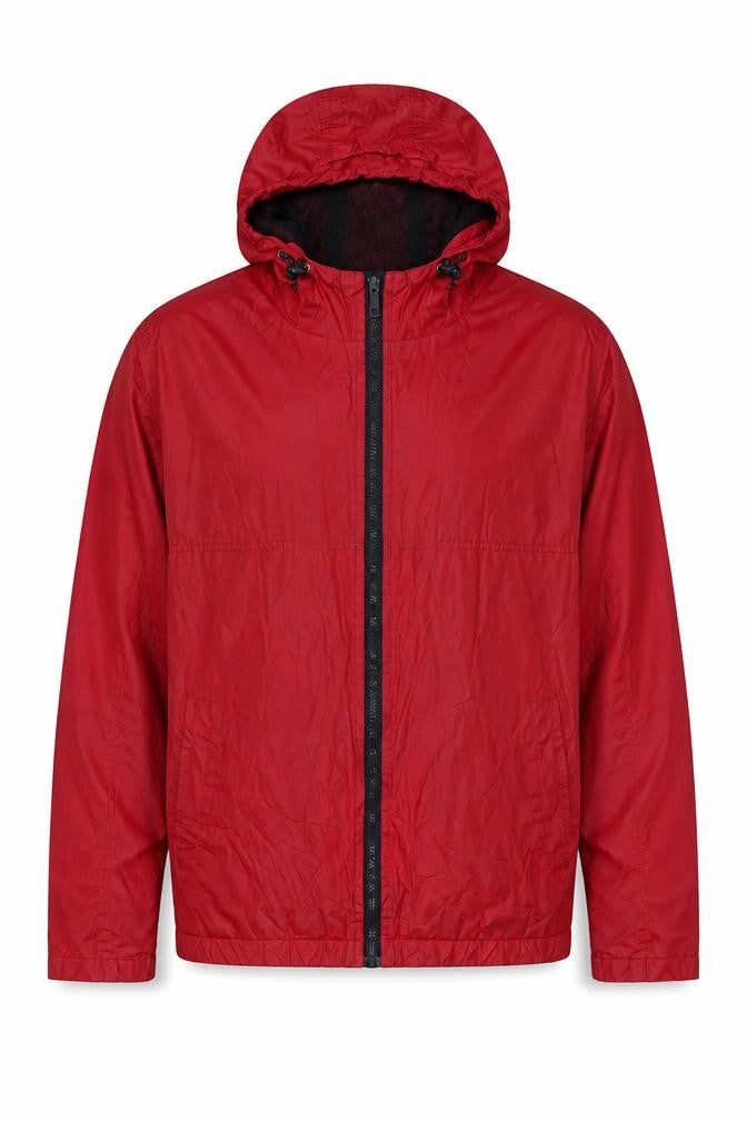 Burton Menswear Red Hooded Windbreaker Jacket L