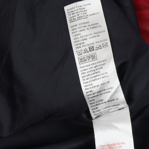 Burton Menswear Red Hooded Windbreaker Jacket L