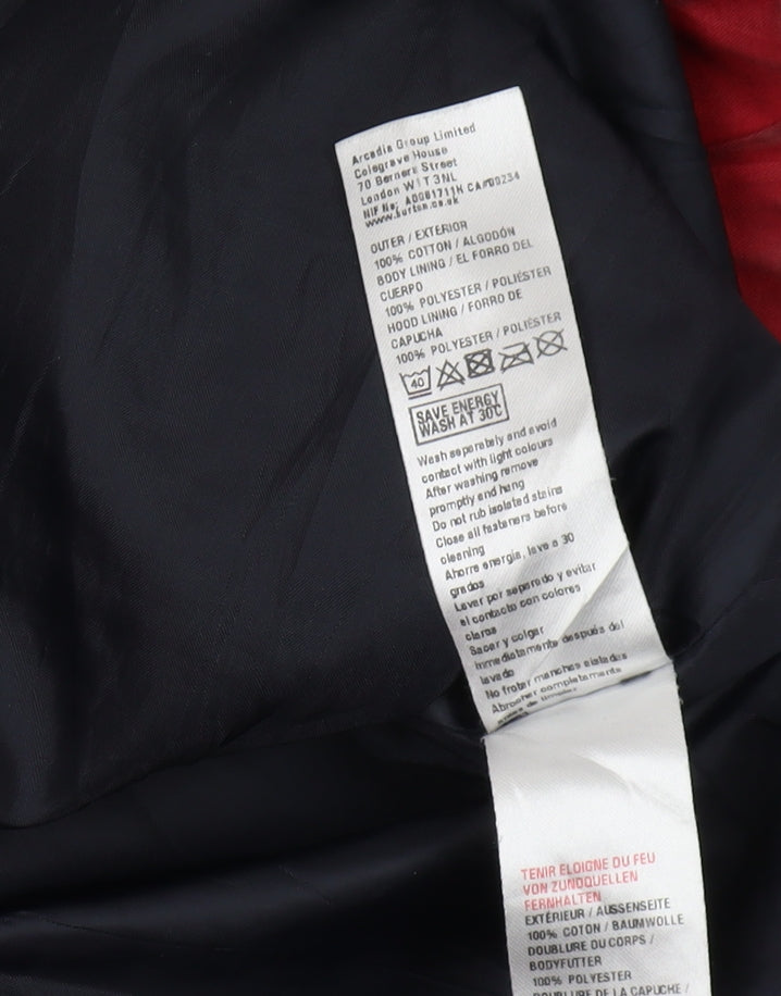 Burton Menswear Red Hooded Windbreaker Jacket L