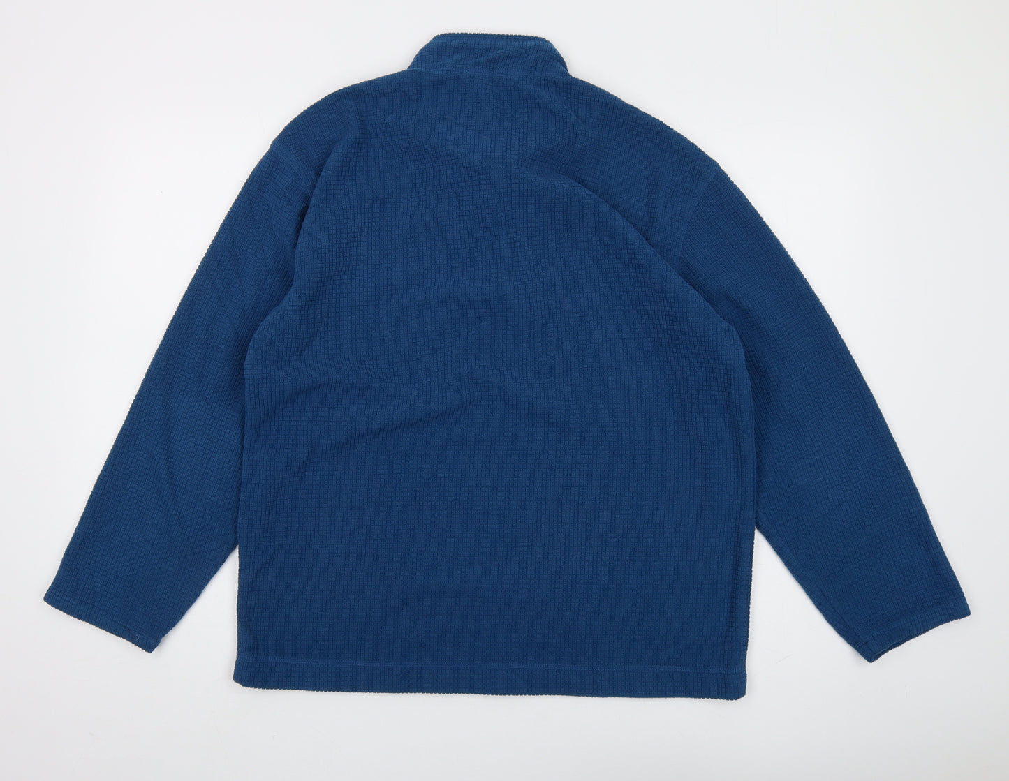 Orvis Men's Blue 1/4 Zip Fleece Sweatshirt M