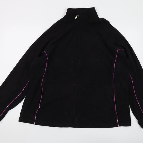 The Golf Co Unisex Black XL Full Zip Fleece Hoodie