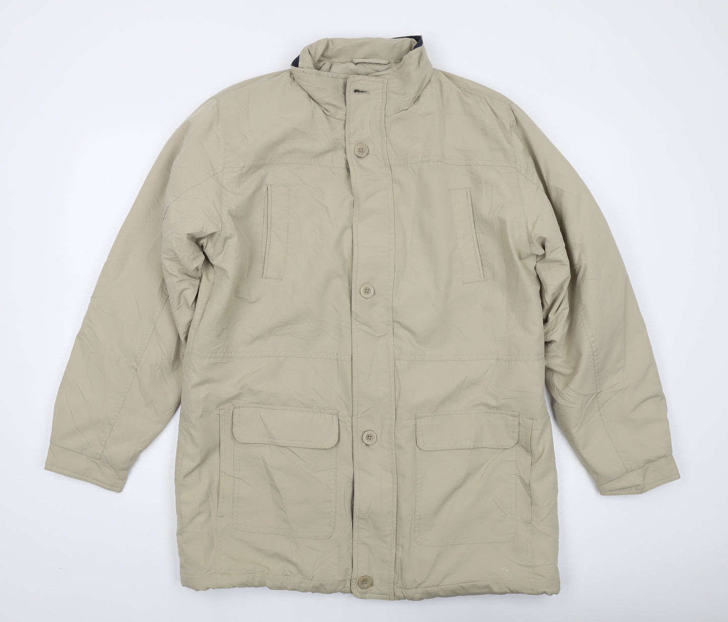 Premier Man Beige Men's Overcoat Jacket, Size L