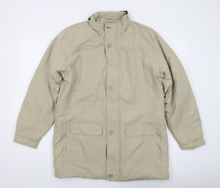 Premier Man Beige Men's Overcoat Jacket, Size L