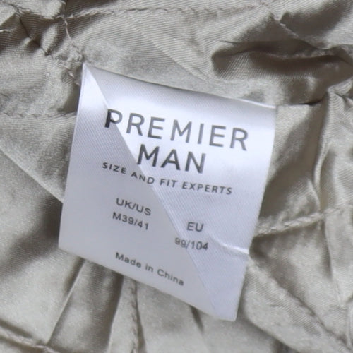 Premier Man Beige Men's Overcoat Jacket, Size L