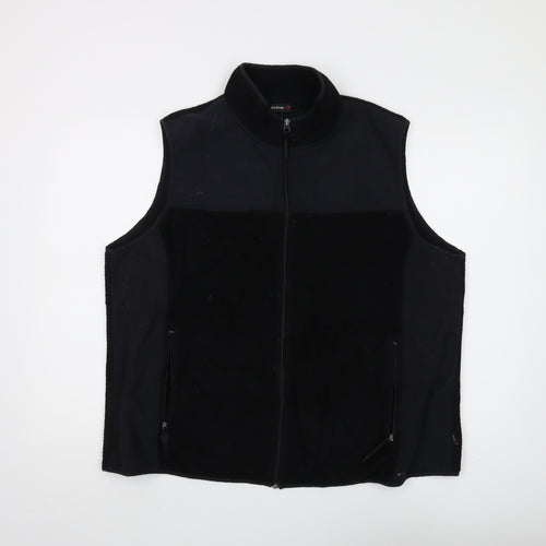 Active VIII Unisex Black Fleece Vest, Size 18/20, Lightweight