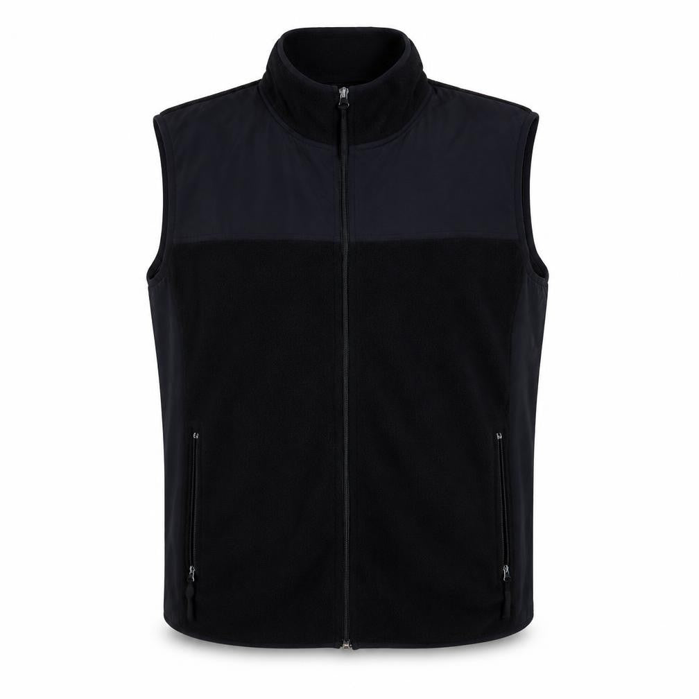 Active VIII Unisex Black Fleece Vest, Size 18/20, Lightweight