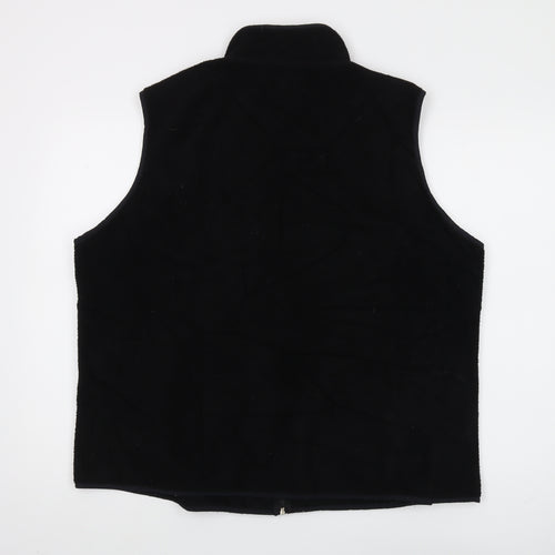 Active VIII Unisex Black Fleece Vest, Size 18/20, Lightweight