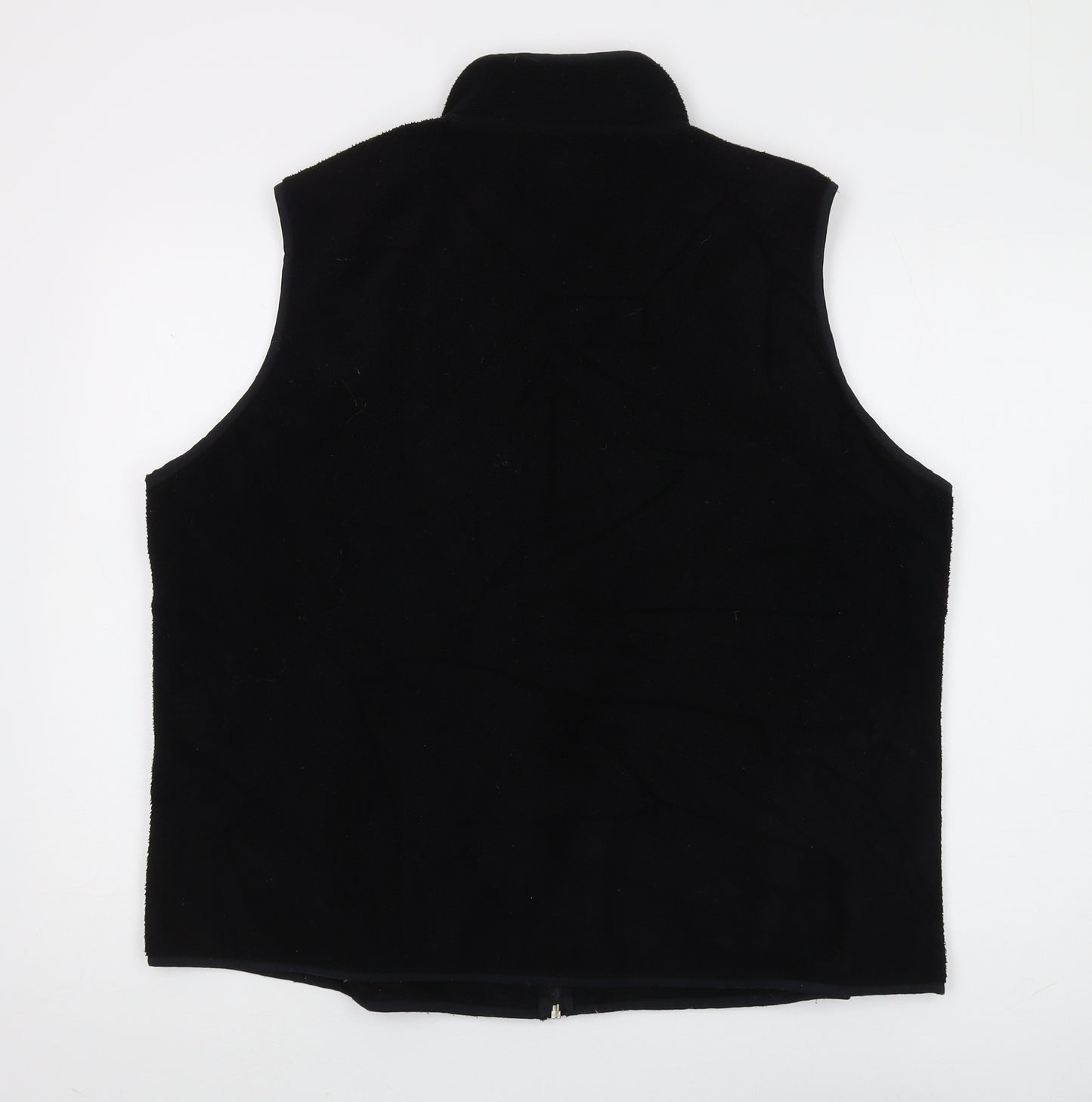 Active VIII Unisex Black Fleece Vest, Size 18/20, Lightweight