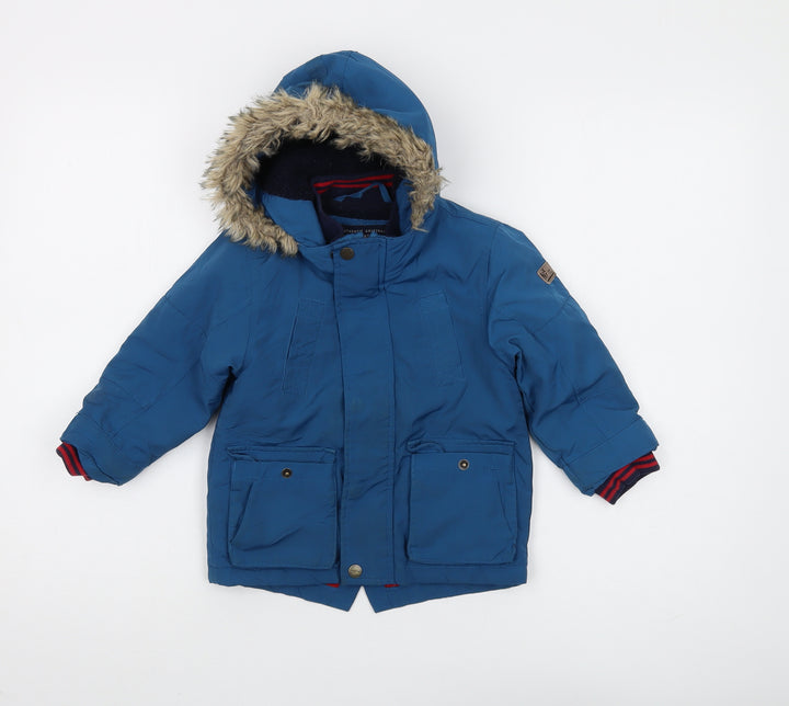 Next Unisex Blue Parka Jacket 18-24 Months