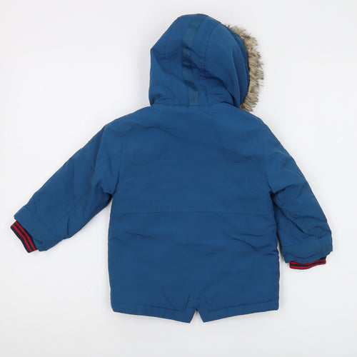 Next Unisex Blue Parka Jacket 18-24 Months