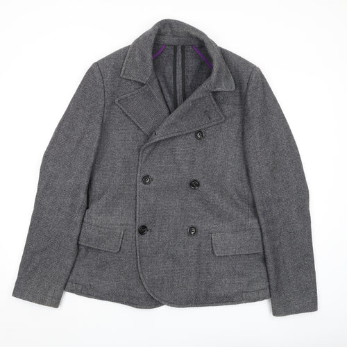 Without Prejudice Women's Grey Pea Coat Size M Classic