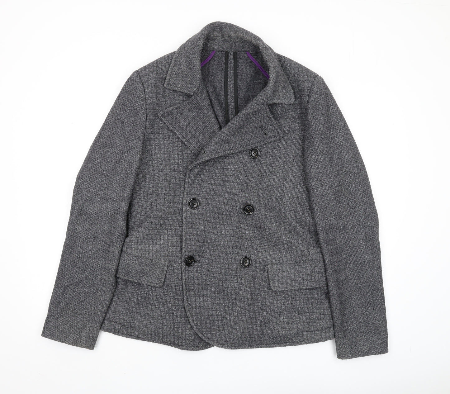 Without Prejudice Women's Grey Pea Coat Size M Classic