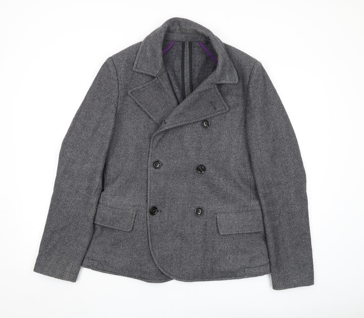 Without Prejudice Women's Grey Pea Coat Size M Classic