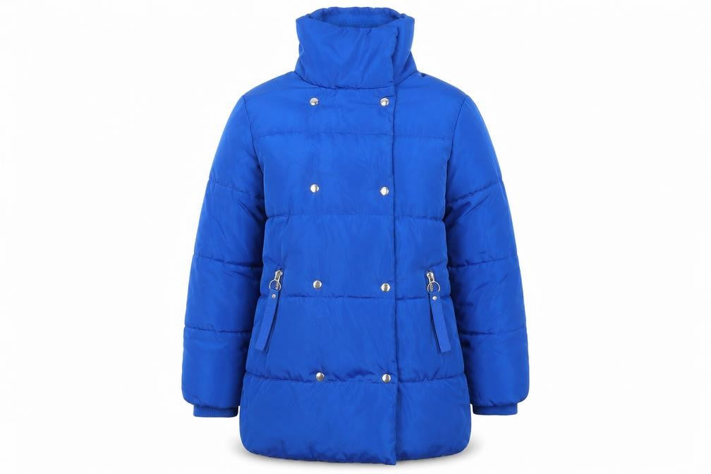 Front view of Red Herring Blue Women's M Puffer Jacket, Winter Casual