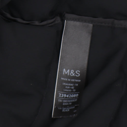 Marks and Spencer Women's Black Puffer Jacket Size 14