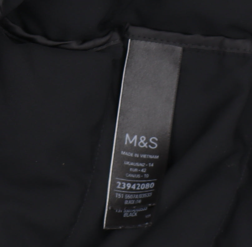 Marks and Spencer Women's Black Puffer Jacket Size 14