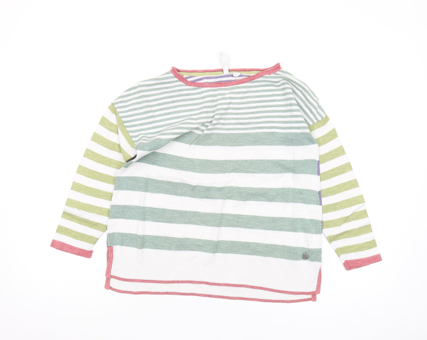 Joules Women's Multicoloured Striped Pullover - Size 10