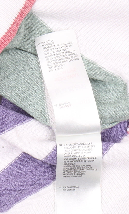 Joules Women's Multicoloured Striped Pullover - Size 10