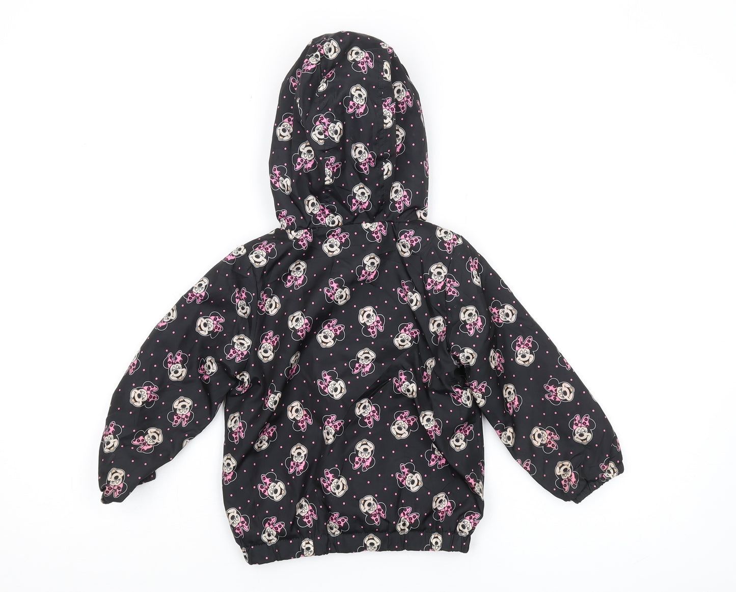 Disney Baby Minnie Mouse Black Hooded Puffer Jacket 18-24m