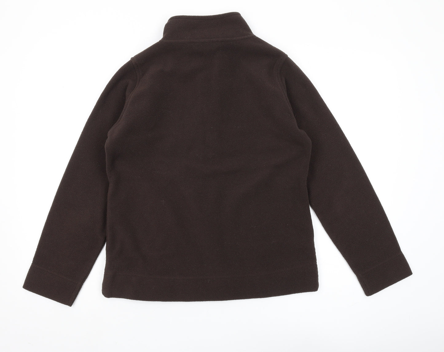 EWM Women's Brown Full Zip Fleece Sweatshirt S