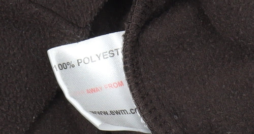 EWM Women's Brown Full Zip Fleece Sweatshirt S