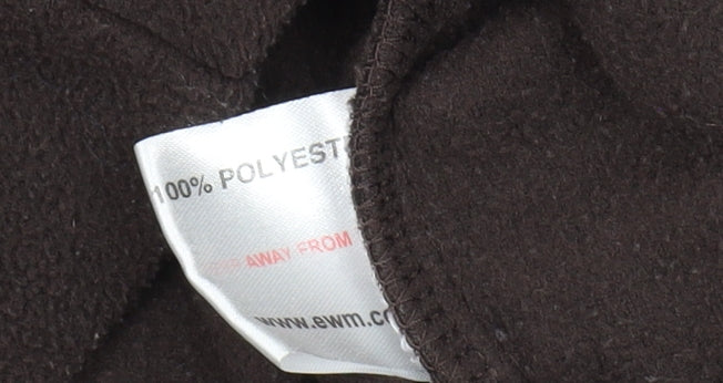 EWM Women's Brown Full Zip Fleece Sweatshirt S
