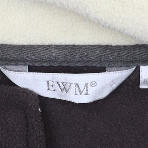 EWM Women's Brown Full Zip Fleece Sweatshirt S