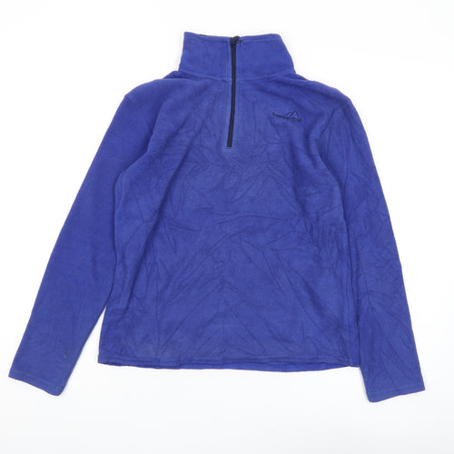 Freedom Trail Boys Blue 1/4 Zip Fleece Hoodie - Size 4