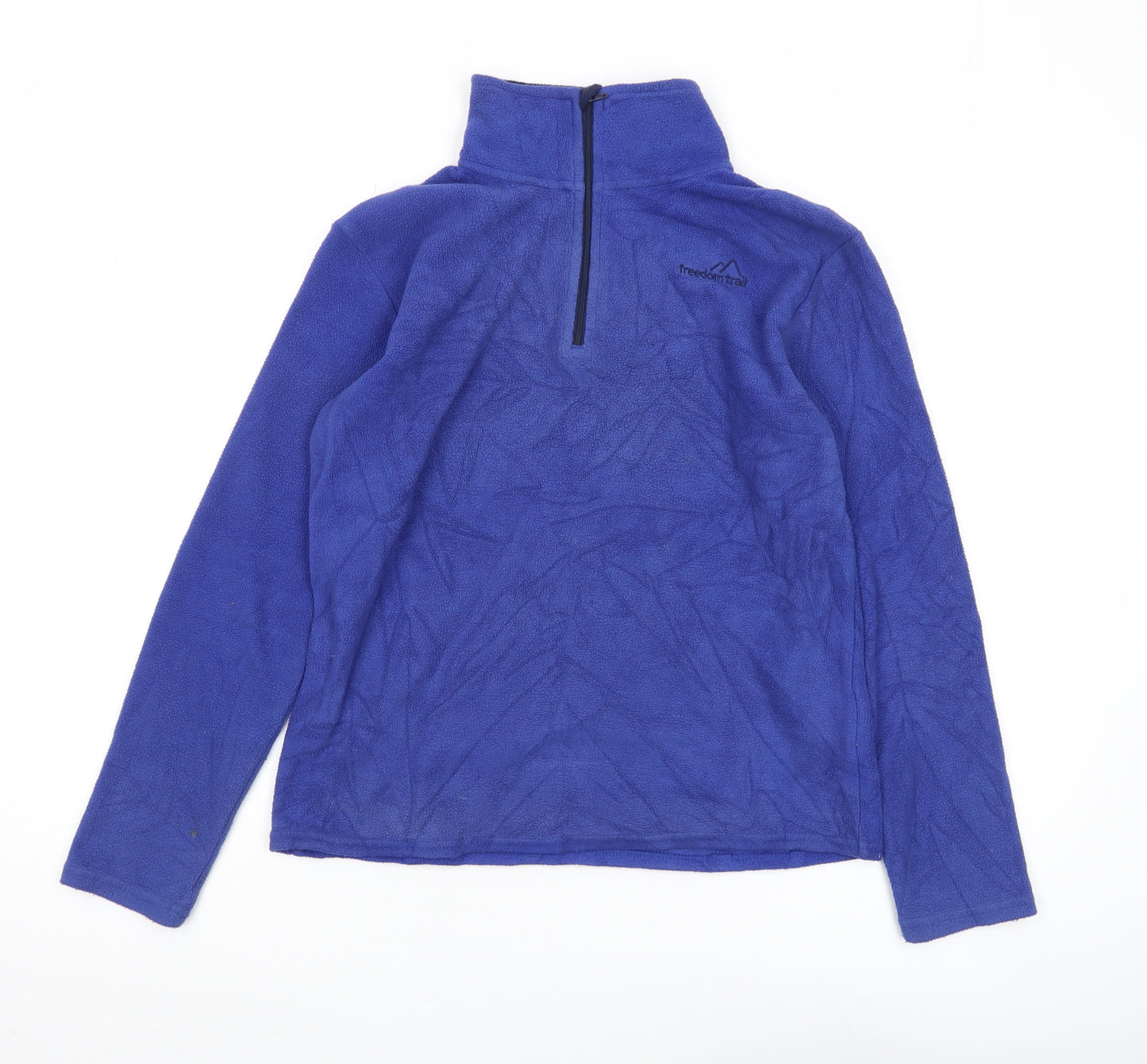 Freedom Trail Boys Blue 1/4 Zip Fleece Hoodie - Size 4