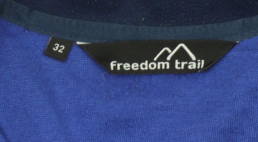 Freedom Trail Boys Blue 1/4 Zip Fleece Hoodie - Size 4